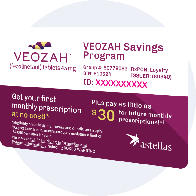Veozah Savings Card