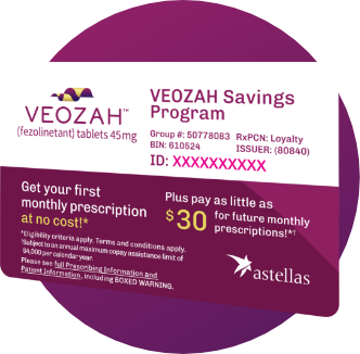 Veozah Savings Card